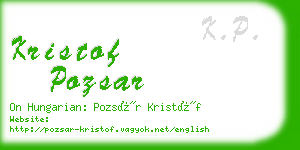 kristof pozsar business card